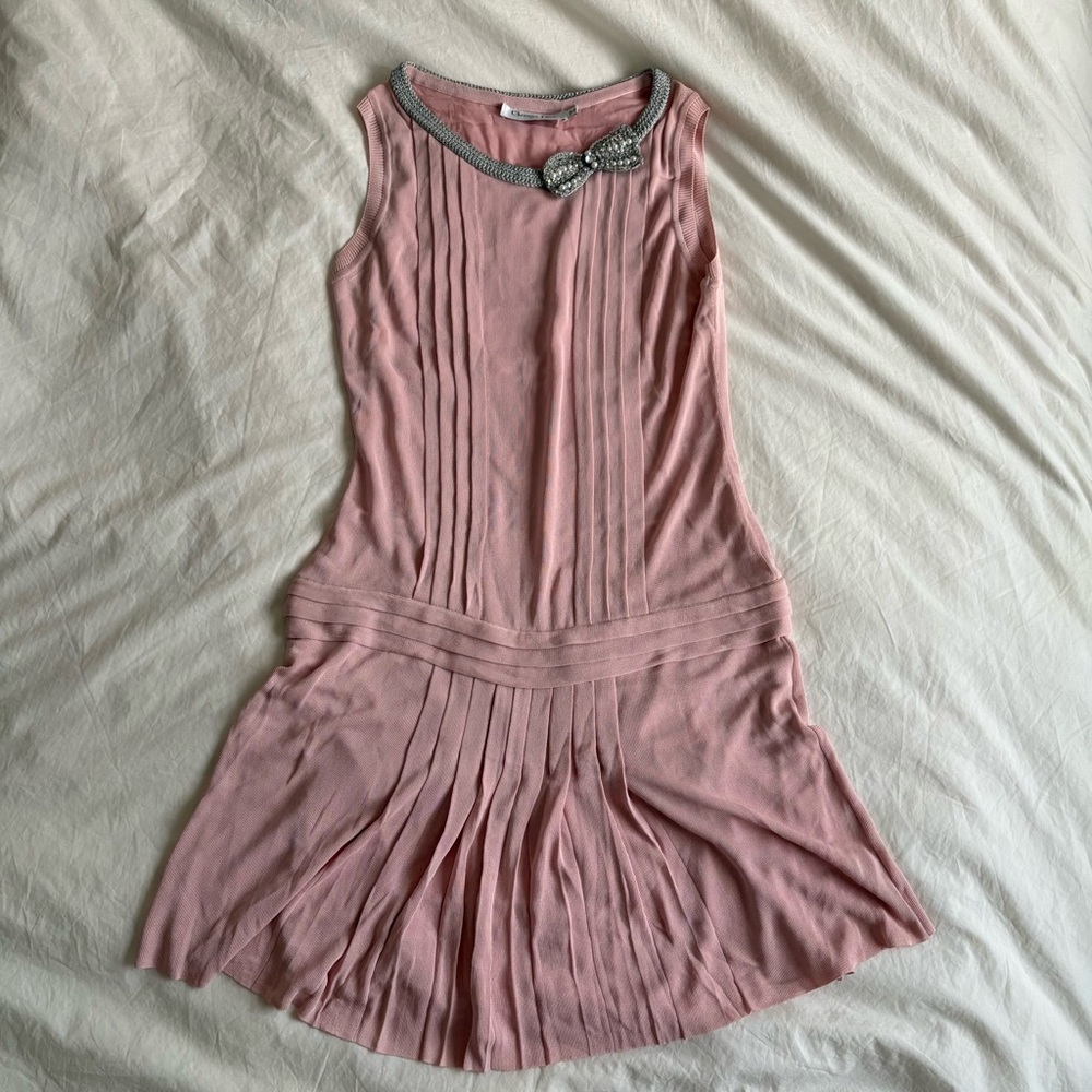 vintage christian dior silk dress